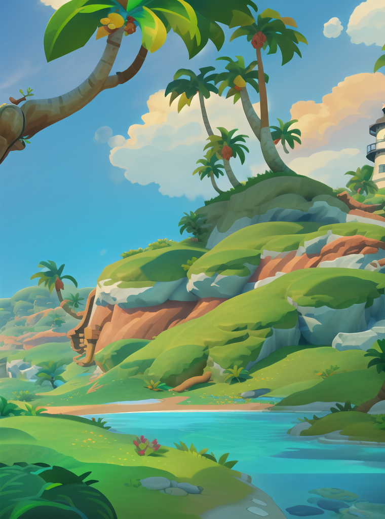 06656-918915138-Large perspective, elevated view,(Wide Angle_1.3),Islands, lighthouses, pirate ships, coconut trees, waves, islands, reefs, gras.png